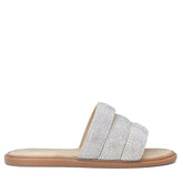 Sandália Rasteira Bege Três Tiras Pedraria S 20401 0079 0002 Schutz