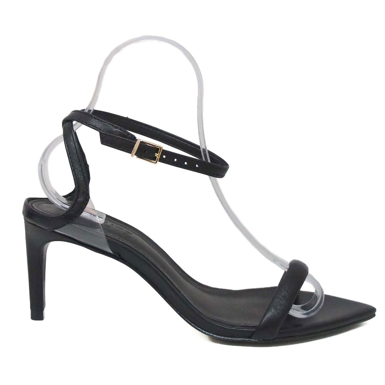 Salto Fino Sandalia Transparente Schutz Sandália Feminina Bico