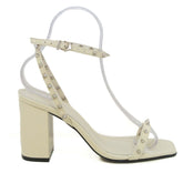 Sandália Salto Bloco Alto Rock Verniz Off S 21190 0036 0002 Schutz