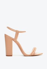 Sandália Salto Bloco Couro Bege S 20148 0352 0043 Schutz