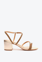 Sandália Salto Bloco Mariah Dourada S 20001 0645 0003 Schutz