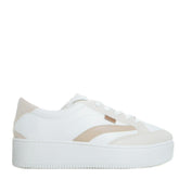 Tenis Sola Alta Branco E Bege C 30161 0010 0016 Anacapri