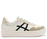 Tênis Sola Alta Branco Recortes Nude E Preto C 30247 0062 0002 Anacapri