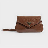 BOLSA TIRACOLO LIESE PEQUENA CROCO MARROM S 50010 0935 0017 SCHUTZ