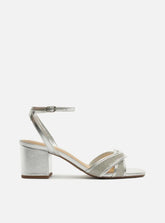 SANDÁLIA PRATA SALTO BLOCO STRASS ENLACE A 11551 0072 0001 AREZZO