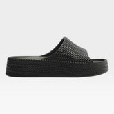 CHINELO SLIDE PRETO TRESSÊ FLATFORM TIRA Z 19158 0001 0002 BRIZZA