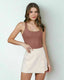 Blusa básica Amni feminina Skenn frente em cor lisa