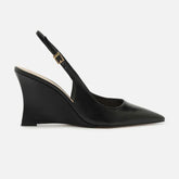 SCARPIN PRETO COURO SALTO ANABELA SLINGBACK A 13701 0002 0009 AREZZO