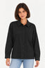 Preto | Camisa Linho Azul Royal Aishty — frente