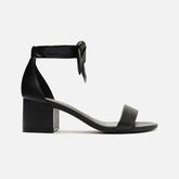 SANDÁLIA PRETA COURO SALTO MÉDIO BLOCO A 10055 0096 0046 AREZZO