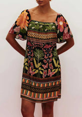 VESTIDO CURTO DECOTE QUADRADO 102411 CACAY