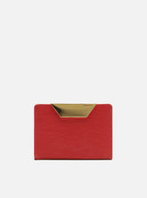 PORTA CARTÕES VERMELHO COURO WAVE PEQUENO METAL A 40011 0310 0012 AREZZO