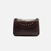 BOLSA TIRACOLO MARROM ESCURO IARA PEQUENA A 50023 0518 0080 AREZZO