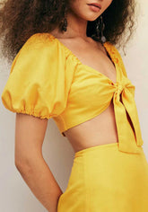 BLUSA CROPPED NÓ MANGA 101378 CACAY