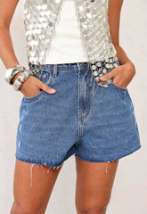 SHORTS JEANS MOM MEDIO PUIDOS 8048 ALCANCE