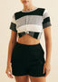 Blusa cropped nó manga curta Cacay 103079 feminina, vista frente