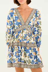 Vestido Curto Jardim Chintz Lenço 343127 Farm Rio