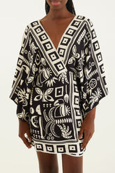 VESTIDO CURTO LENÇO TROPICANO 343363 FARM RIO