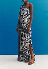 VESTIDO LONGO OMBRO KIMONO 102855 CACAY