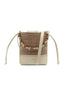 Bolsa bucket tramada off-white Anacapri frente feminina