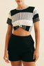 Blusa cropped nó manga curta Cacay 103079 feminina, vista frente