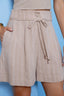 Bermuda risca rustic bege frente feminina Skenn