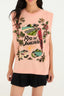 Blusa regata quadrada Luna Farm Rio cor rosa, frente feminina