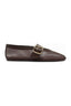 SAPATILHA MARROM BICO REDONDO FIVELA DOURADA A 13457 0045 0006 AREZZO