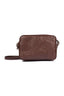 BOLSA PEQUENA QUADRADA TIRACOLO MARROM LOGOS S 50015 1645 0002 SCHUTZ