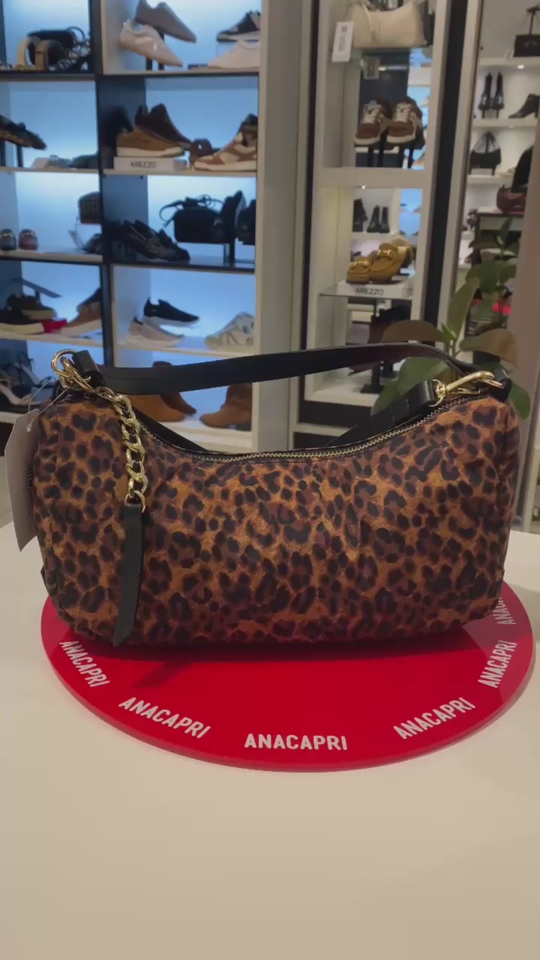 BOLSA TIRACOLO MÉDIA PINGENTE ANIMAL PRINT C 50012 1941 0001 ANACAPRI