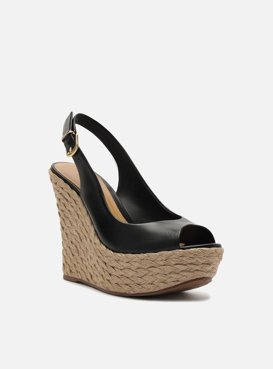 Sandália Preta Couro Plataforma Alta Peep Toe A 04526 5570 0010 Arezzo Imagem secundária do produto