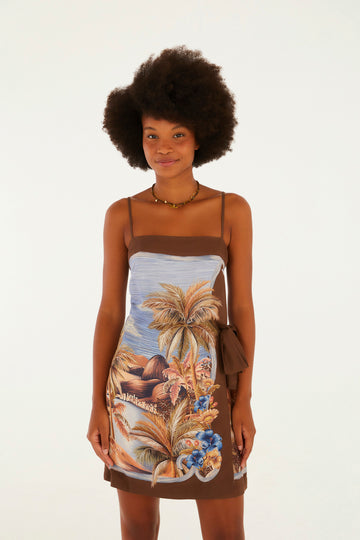 Vestido Curto Lenço Rio Paraíso 366714 Farm
