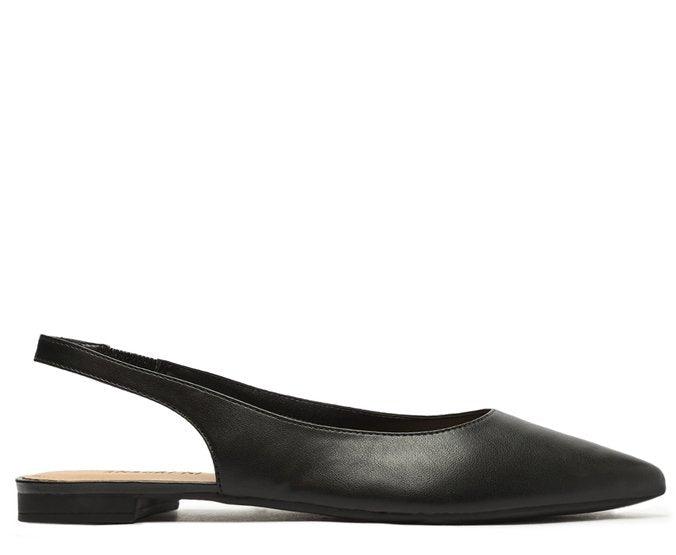 SAPATILHA SLINGBACK BICO FINO PRETA C 30029 0182 0051 ANACAPRI - Vintedoisk