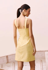 VESTIDO CURTO DECOTE CRUZADO LISO 105430 CACAY