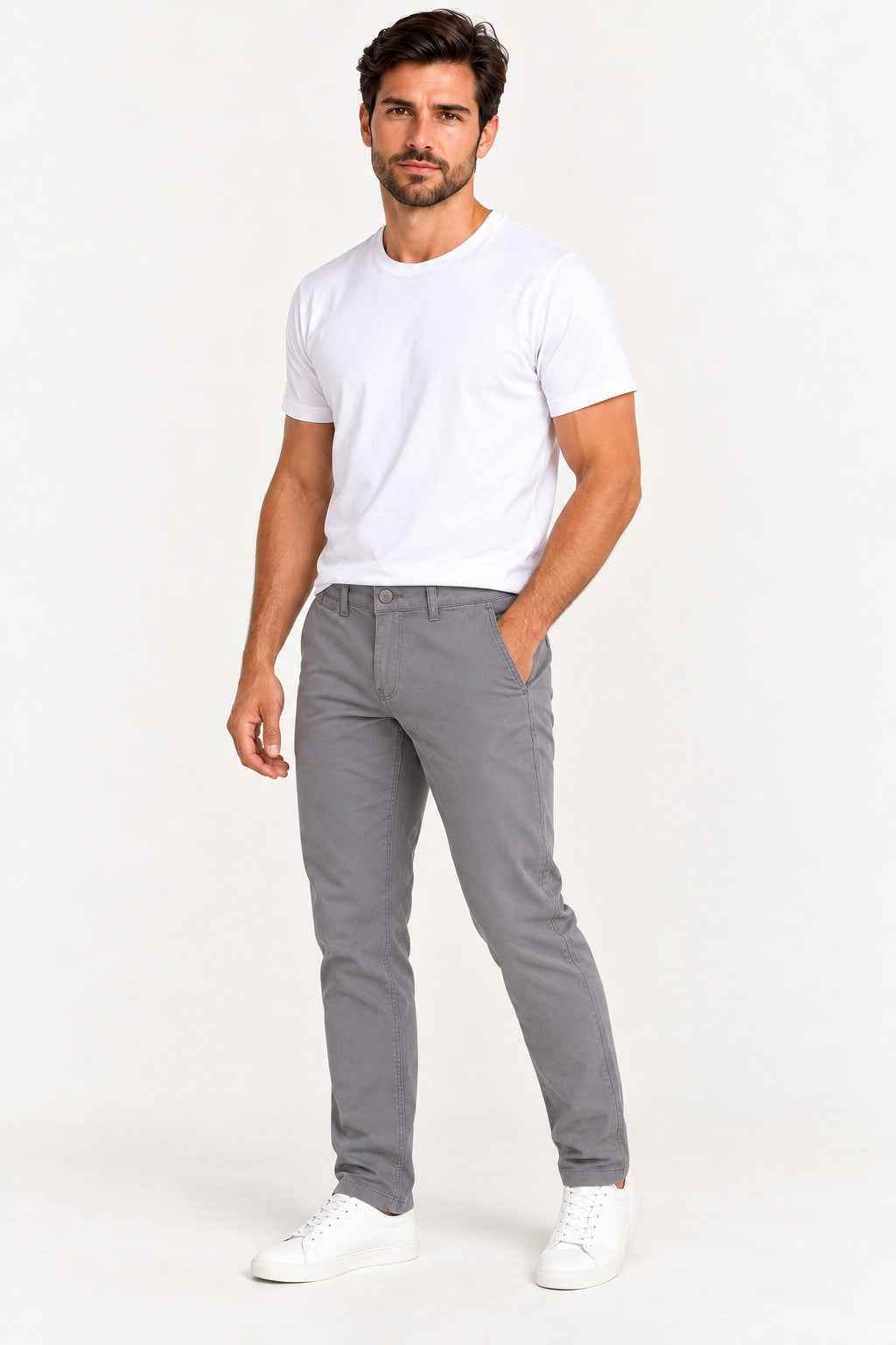 CALCA MASC CHINO DE SARJA BARRA NORMAL 0104167 REVANCHE