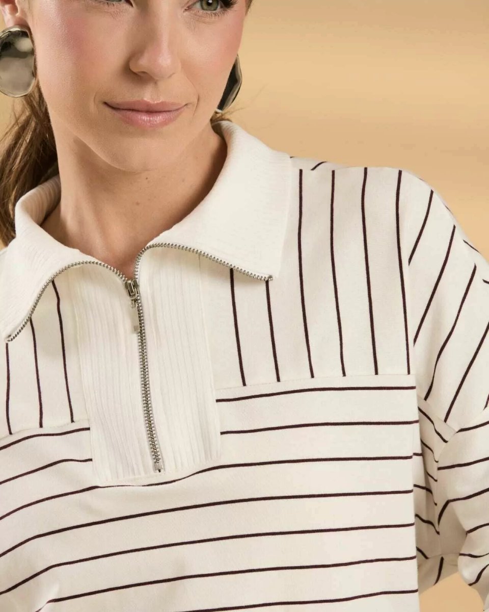 BLUSA ML STRIPE LISTRADA B8822 COQUETA Imagem secundária do produto