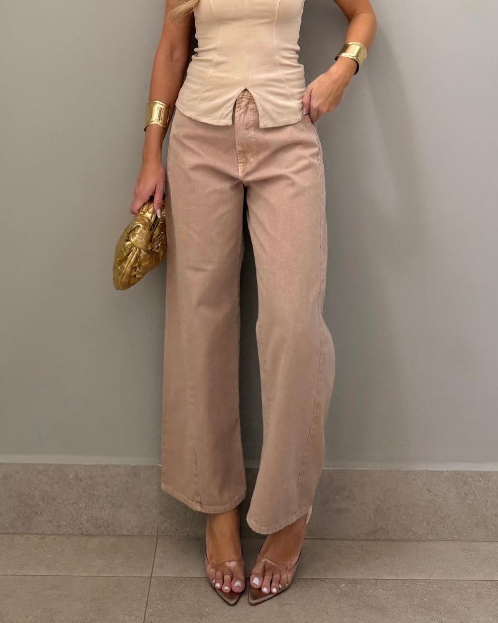 Calça Feminina ALCANCE ref. JEANS BALLOON - VintedoisK Imagem principal do produto