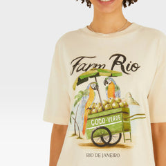 BLUSA T-SHIRT MEDIA CARRINHO DE COCO 358757 FARM RIO