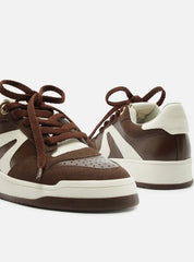 TÊNIS MARROM MULTIMATERIAL SOLADO EMBORRACHADO A 12804 0050 0004 AREZZO