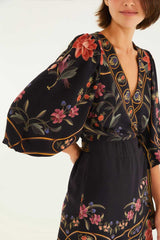 VESTIDO CURTO TRANSP FLORAL BELLE 342631 FARM RIO