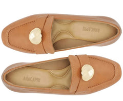 MOCASSIM LISO ADORNO MARROM C 30364 0032 0002 ANACAPRI