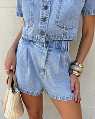 SHORTS JEANS COS ELASTICO AZZURRA 9833009 ALCANCE