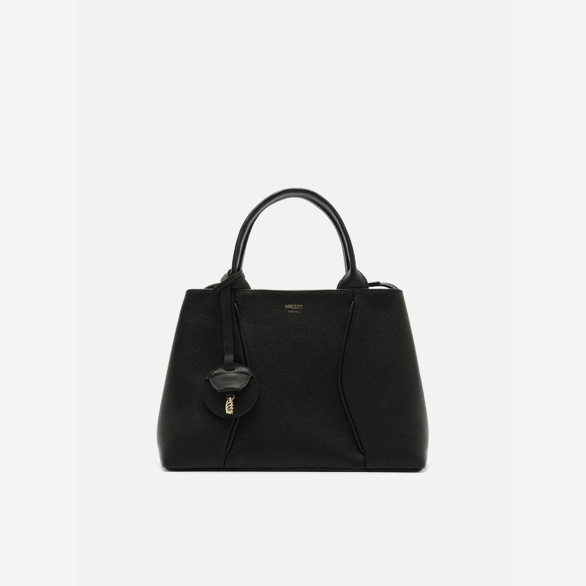 BOLSA TOTE PRETA MÉDIA METAIS A 50023 6932 0001 AREZZO