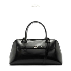 BOLSA PRETA TOTE MÉDIA ENVERNIZADA C 50002 0123 0001 ANACAPRI