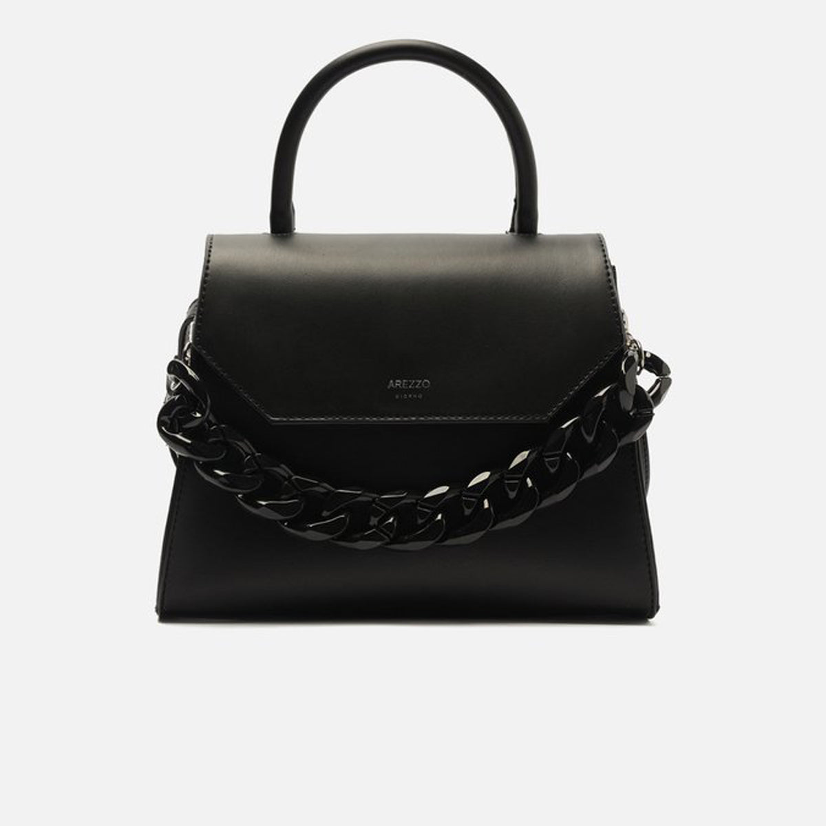 BOLSA SATCHEL PRETA IARA MÉDIA A 50023 0477 0101 AREZZO