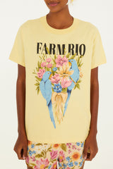 BLUSA T-SHIRT FIT FLORES PASSAROS 348417 FARM RIO