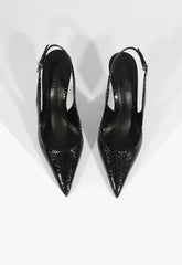 SCARPIN SLINGBACK PAOLA COURO CROCO PRETO S 22095 0012 0028 SCHUTZ