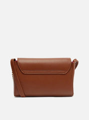 BOLSA TIRACOLO MARROM PEQUENA CORRENTE METAL A 57100 2339 0006 AREZZO