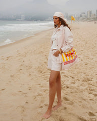 SHORTS JEANS MOM LISTRA STRIPES 10078356 ALCANCE