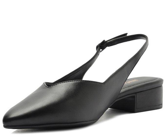 SAPATILHA SLINGBACK SALTO BLOCO CORTE TRIANGULAR PRETA C 30570 0015 0003 ANACAPRI - Vintedoisk